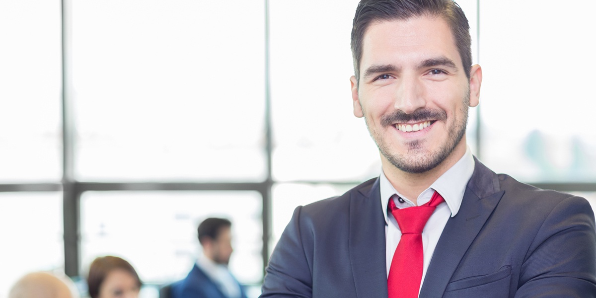 business man smiling