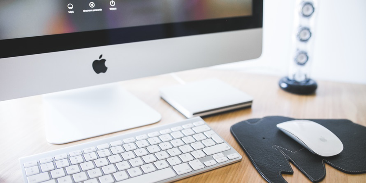 computer monitor and keyboard